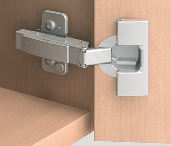 Concealed Cup Hinge, Clip Top 120°, full overlay mounting, with or without automatic closing spring