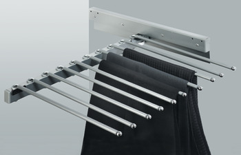 Trouser rack, swivelling, for 10 pairs of trousers, width 465 mm
