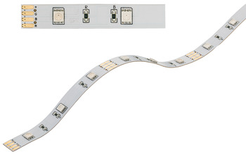 LED strip light, Häfele Loox LED 2016 12 V 4-pin (RGB), 30 LEDs/m, 7.1 W/m, IP20