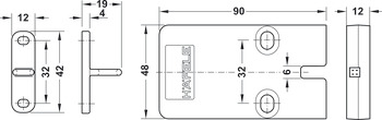 Furniture lock, EFL 3/3C, Dialock, mains-operated lock
