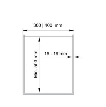 Tall Unit, VS Tal Larder Storage for 400 mm Cabinet Width
