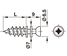 Connecting bolt, Häfele Rafix M20, for drill hole Ø 5 mm