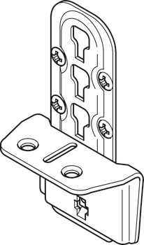 Bed connector, for central-tie bar and slatted frame supports