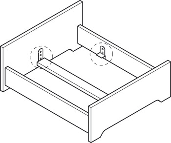 HS Bed connector, for central-tie bar and slatted frame supports