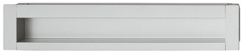 Inset handle, Zinc alloy, aluminium back, rectangular