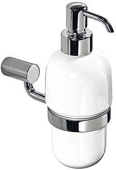 Soap dispenser with holder, with holder, round series, for screw fixing