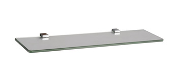 Glass shelf, with glass pane, square series, for screw fixing