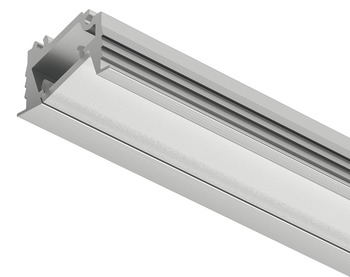 Profile for recess mounting, Häfele Loox5 profile 1106, for LED strip lights, aluminium