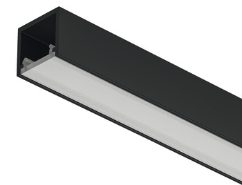 Profile for under mounting, Häfele Loox5, Profil 2102, für LED-Bänder, Polycarbonat