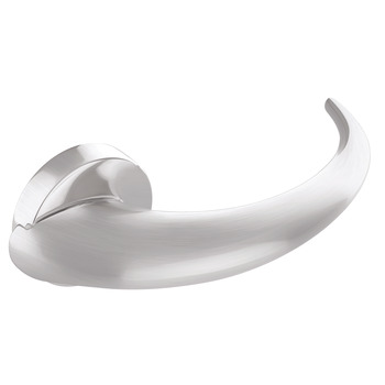 Lever handle, Arco, on round rose with Euro Profile cylinder escutcheon