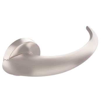 Arco Lever handle, On round rose with Euro Profile cylinder escutcheon