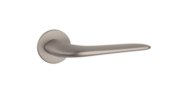 Lever handle, Duoro, on round rose with Euro Profile cylinder escutcheon