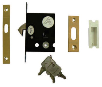 Mortise sliding lockcase, Backset 45 mm, with oval flush handle for wc function