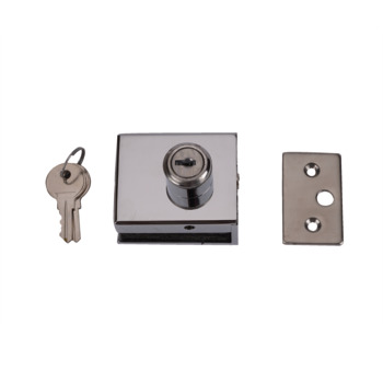 Side Mounted Deadbolt Lock, without cut-out, for 10 to 12 mm Glass