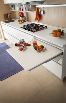 Extension Table, Lunch 900 Silent pull out drawer table